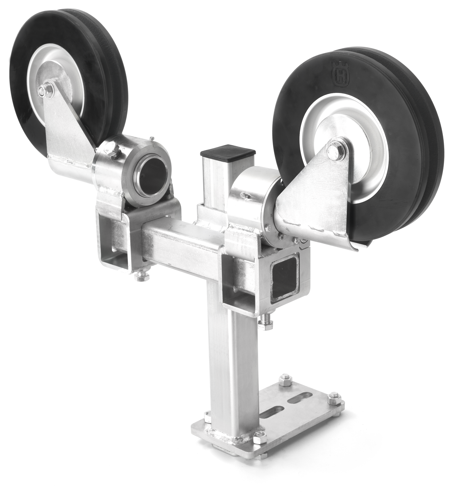 Offset pulley double, slot/bearing